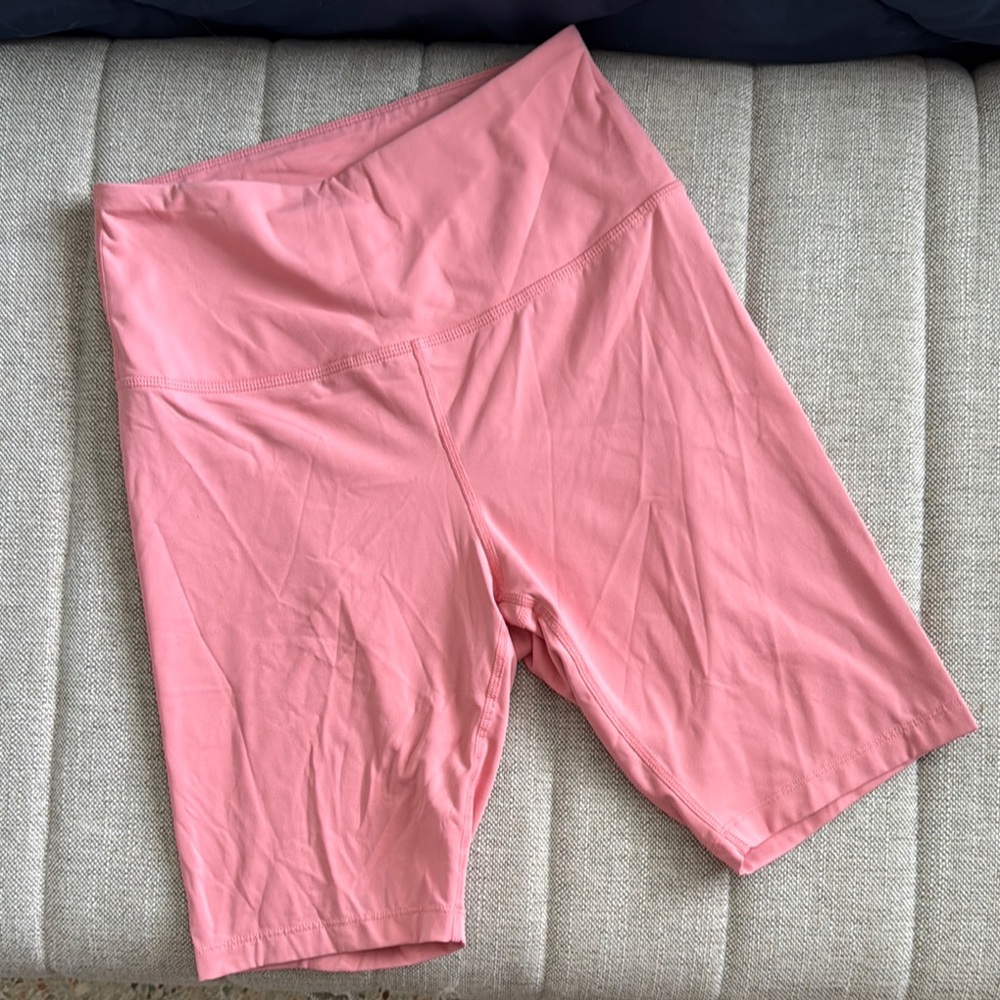 MPG Pink Bike Shorts High-Waisted Stretchy